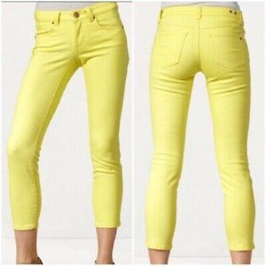CAbi Yellow Cropped Jean Pant, Size 4